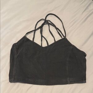 Hollister Black Strappy Crop Top